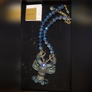 Heidi Daus Shellfishly Stunning Blue Necklace